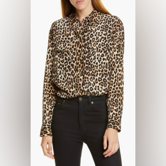 Equipment Tops - 💥PRICE DROP💥 Signature Leopard Print Silk Blend Blouse